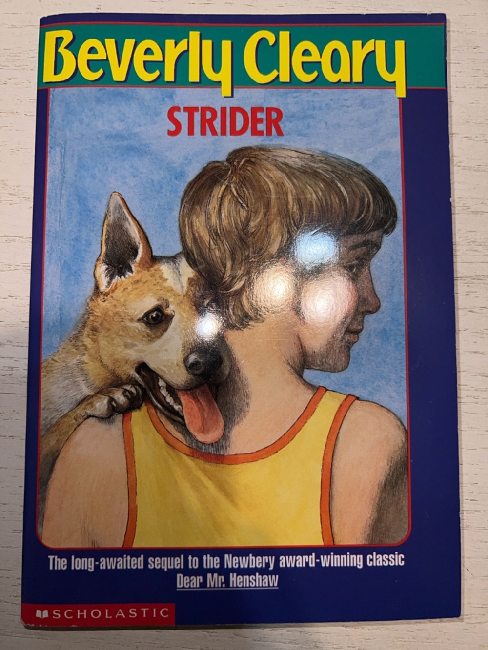 Beverly Cleary "Strider" Paperback Book - Yellow Cover Accents
